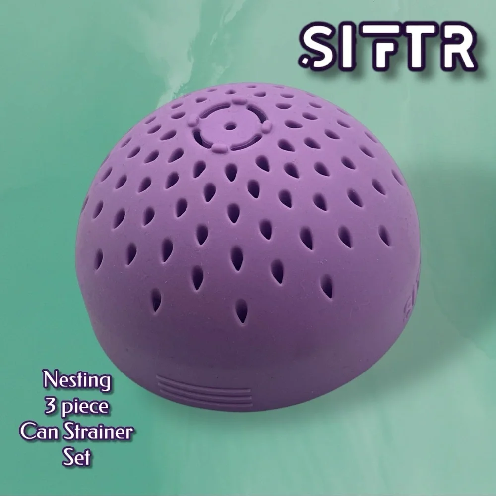 SIFTR Purple Nesting Can Strainer Set NWOB